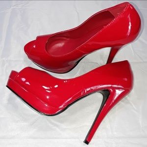 5 inch red high heels in great condition.